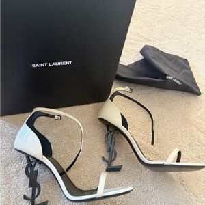 Saint Laurent Black and White Heels